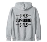 Chicas Que apoyan a Las Chicas Siempre: Texto Negro diseñado Sudadera con Capucha