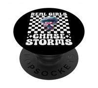 Chicas Reales Chase Storms Storm Chaser Storm Chasing Tornado PopSockets PopGrip Adhesivo