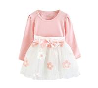Chicas Vestido De Verano 2026 Niñas Niños Pequeños Patchwork Vestidos Largos De Tul Flor Manga Ropa Bebé Niñas Vestido Liso Elegante Moda Vestido De Fiesta