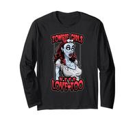 Chicas Zombies Necesitan Amor Demasiado Divertido Halloween Pop Art Dead Girl Manga Larga
