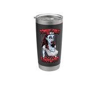 Chicas zombies necesitan amor demasiado divertido Halloween Pop Art Dead Girl Vaso térmico de acero inoxidable de doble pared