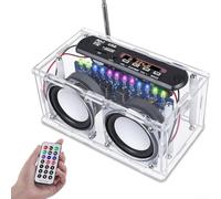 ChicBosomn Kits de radio FM, kit de práctica de soldadura con altavoz electrónico de radio FM con indicador LED y control remoto para principiantes, adultos y niños
