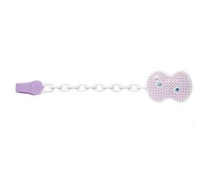 Chicco 00004082000000 - Clip con cadena para chupete, color rosa