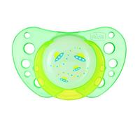 Chicco 00075031410000 Air Lumi chupete, silicona, 0-6 meses, 2 piezas, colores surtidos