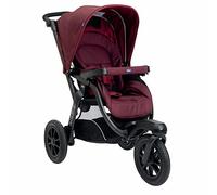 Chicco Activ3 Cochecito de 3 ruedas fácil de conducir en cualquier terreno, asiento ancho, respaldo ajustable, cierre práctico, amortiguadores ajustables, 0 meses+, color burdeos