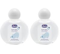Chicco Agua Perfumada Natural Sensation, Fragancia Fresca y Delicada, Colonia Sin Alcohol para Bebés y Recién Nacidos, Envase de Cristal, 100 ml (Paquete de 2)