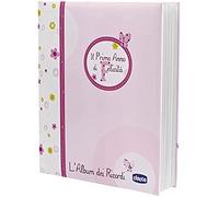 Chicco Álbum de Fotos y Recuerdos, Libro de Recuerdos para Bebé, Diario y Álbum de Fotos Bebés, Desde el Nacimiento hasta el Primer año, Dimensiones 27.5 x 25 x 3 Cm, Idea Regalo para Bebé, Rosa
