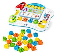 Chicco Alfabeto del Cuerpo Juego Educativo Edu4You, Mesa de Actividades Electrónica con Frases y Canciones para Aprender las Letras, Inspirado en Montessori - Juego de Formas para Niños de 3 a 6 Años