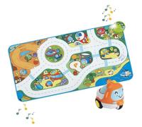 Chicco Alfombra Electrónica Turbo Ball Ciudad, Maxi Alfombra 110x60 CM, Interactiva con Luces y Quiz, 15 Puntos de Interacción, 1 Vehículo Turbo Ball, Alfombra de Coches, 1-4 Años