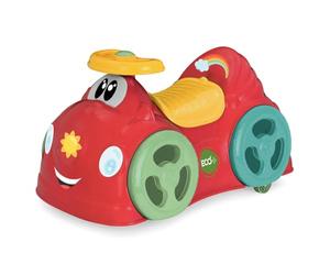 Chicco All Around, Eco+ Rojo, Correpasillos para Niños 1 a 3 Años (Máx. 20 kg), Fabricado en Italia, 75% Plástico Reciclado, Ruedas Giratorias, Claxon Mecánico, Almacenamiento, Pegatinas Incluidas