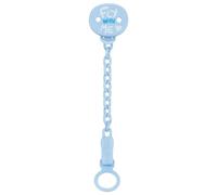 Chicco All You Can Clip, Cadena Portachupete, Clips Suaves para Chupetes de Niño, Cadena Suave, Recién Nacido, Azul