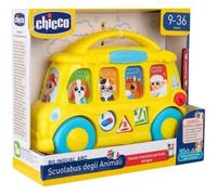 Chicco - Autobús escolar electrónico educativo, color amarillo, tamaño grande
