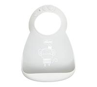 Chicco Babero Silicona 6m+ Gris