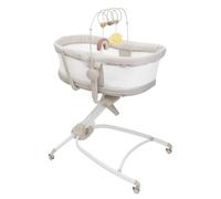 Chicco Baby Hug 4en1 Armonía, Cuna, Hamaca, Trona y Silla de Mesa 0-36 Meses, Altura Regulable con Pedal, Barra de Juego y Tela de Red para Circulación de Aire, Solución Ahorraespacio