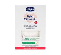 Chicco Baby Moments Amido di Riso, Calmante y Refrescante, Limpieza Suave Sin Irritar o Secar la Piel, Acción Emoliente, Baño para Bebés, Talco, 250 Gr, 0+ Meses