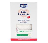 Chicco Baby Moments Amido di Riso, Calmante y Refrescante, Limpieza Suave Sin Irritar o Secar la Piel, Acción Emoliente, Baño para Bebés, Talco, 250 Gr, 0+ Meses