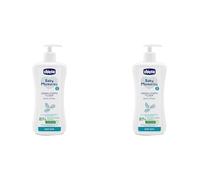 Chicco Baby Moments - Crema corporal líquida con leche de almendras con fórmula natural, 0+ meses - 500 ml (Paquete de 2)