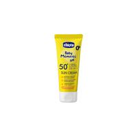 Chicco Spray Leche SPF 50 +, Spray solar muy buena protección, para la piel sensible de los niños, protege de los rayos solares, resistente a la luz y al agua, hidratante, 75 ml