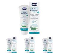 Chicco Baby Moments Pasta de Cambio Protectora, Pasta de Cambio de Pañal, Con Óxido de Zinc, Fórmula Delicada, Protege de las Irritaciones causadas por el Pañal, Sin Fragancia, 100 ml (Paquete de 4)