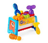 Chicco Banco de Herramientas 2 en 1, Mesa de Actividades con Herramientas de Juguete Stem con 15 Piezas como Martillo, Destornillador, Llave Inglesa, Juegos Educativos Niños 1 Año - 3 Años