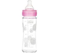 Chicco Biberón de flujo lento de cristal, tetina de silicona, 240 ml, 280 g