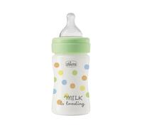 Chicco Biberón Perfect Easy de flujo lento, con tetina Physio de silicona suave y acabado Soft Sense, anticólicos, reduce la regurgitación y la irritabilidad, biberón de plástico de 150 ml, 0m+,Neutro
