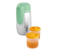 Chicco Biberón y Comida para bebés de Acero Inoxidable Stay Warm con 2 recipientes, Termo para Alimentos y Bebidas, Mantiene la Temperatura hasta 5 Horas, Termo sin BPA, 0+ Meses
