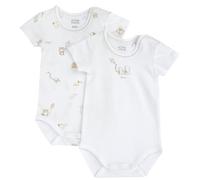 Chicco, Body Bebé Niño y Niña, Set de 2 Bodies con Mangas Cortas en Tejido Suave, Ropa Niño y Niña, Designed in Italy