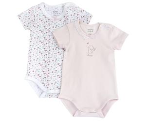 Chicco, Body Bebé Niño y Niña, Set de 2 Bodies con Mangas Cortas en Tejido Suave, Ropa Niño y Niña, Designed in Italy