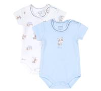 Chicco, Body in cotone, a manica corta, apertura entrogamba, Bebé - Unisex, Azure, 12M, Diseñado en Italia