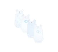 Chicco, Body Recién Nacido, Conjunto de 4 Bodies sin Mangas de Algodón 100% con Cómoda Abertura, Ropa Bebé Niño y Niña 0-3 Meses, Ideas de Regalo para Nacimiento