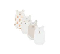 Chicco, Body Recién Nacido, Conjunto de 4 Bodies sin Mangas de Algodón 100% con Cómoda Abertura, Ropa Bebé Niño y Niña 0-3 Meses, Ideas de Regalo para Nacimiento