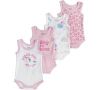 Chicco, Body Recién Nacido, Conjunto de 4 Bodies sin Mangas de Algodón 100% con Cómoda Abertura, Ropa Bebé Niño y Niña 0-3 Meses, Ideas de Regalo para Nacimiento