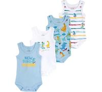 Chicco, Body Recién Nacido, Conjunto de 4 Bodies sin Mangas de Algodón 100% con Cómoda Abertura, Ropa Bebé Niño y Niña 0-3 Meses, Ideas de Regalo para Nacimiento