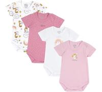 Chicco, Body Recién Nacido Niño y Niña, Set de 4 Body de Manga Corta de 100% Algodón, Ropa Bebé 0-24 Meses, Designed in Italy