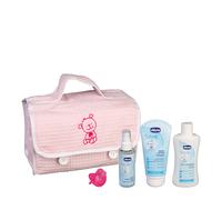Chicco Bolsa Neceser Baby Piqué Rosa | Precio, Comprar n/a Gel de Baño/Champú 200 ml + Crema Corporal 150 ml + Chupete Physioforma Soft 6-16m+ + Agua Perfumada 100 ml