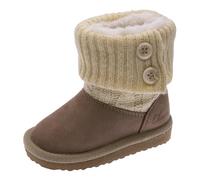 Chicco, Botas Niña con Cierre de Gancho y Bucle Lateral, Botines Niña Cálidos, Cómodos, Ligeros y Transpirables, para Otoño e Invierno, Zapatos Niña y Chica, Marrón, 24 EU