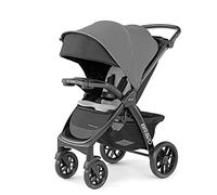 Chicco Bravo LE ClearTex Full-Size Stroller for Babies and Toddlers, UP Canopy, GREENGUARD Gold Certified, Lightweight, One-Hand Compact Fold | Pewter/Grey