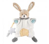 Chicco Bunny Doudou, pequeña marioneta con forma de conejito, tejido suave, peluche, Beige