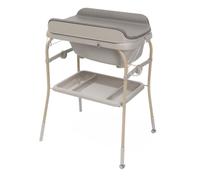 Chicco Cambiador Plegable Soft Bubble Armonía, Cambiador para Bebé con Bañera Integrada, Cubeta Extraíble 4en1, Estructura Ahorraespacio con Ruedas, Altura Regulable, Patas con Efecto Madera