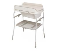 Chicco Cambiador Plegable Soft Bubble Armonía, Cambiador para Bebé con Bañera Integrada, Cubeta Extraíble 4en1, Estructura Ahorraespacio con Ruedas, Altura Regulable, Patas con Efecto Madera