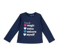 Chicco Camiseta de Algodón, Manga Larga, Niñas, Azul, 3 años, Diseñado en Italia