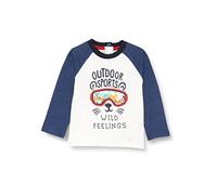 Chicco Camiseta DE Manga Larga, Blanco Y Mezclilla, 18 Meses para Bebés