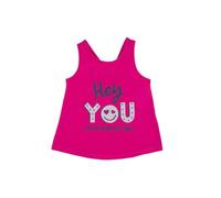 Chicco Camiseta de tirantes para niña, 7 años, 122 cm, color fucsia con texto brillante