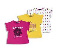 Chicco, Camiseta Niña, Conjunto de 3 Camisetas de Manga Corta, 100% Algodón, Ideales para Primavera y Verano, Ropa Niñas, Designed in Italy