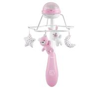 Chicco Carrusel Evolutivo Arco Iris 3en1, Móvil de Cunas y Moisés, 3 Configuraciones, Proyección de Arco Iris, Sonidos de la Naturaleza, Compatible Next2Me, Mando a Distancia, 0 Meses, Rosa