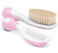 Chicco Cepillo Cerdas Naturales y Peine Rosas 0m+