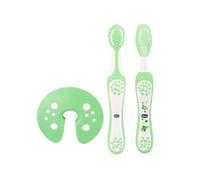 Chicco - Cepillo de dientes de aprendizaje, incluye masajeador + cepillo, 4 m+