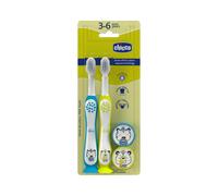 Chicco Cepillos de Dientes 3-6a Pack Tigre/Panda