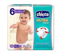 Chicco Chicco Ultra Fit&Fun - Pack 28 pañales ultra absorbentes, Talla 6, 16-30 kg (Large) 28 ud - Pañales Maxi 16-30 kg 28 ud